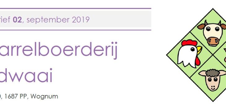 Nieuwsbrief september 2019