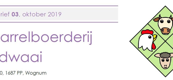 Nieuwsbrief november 2019