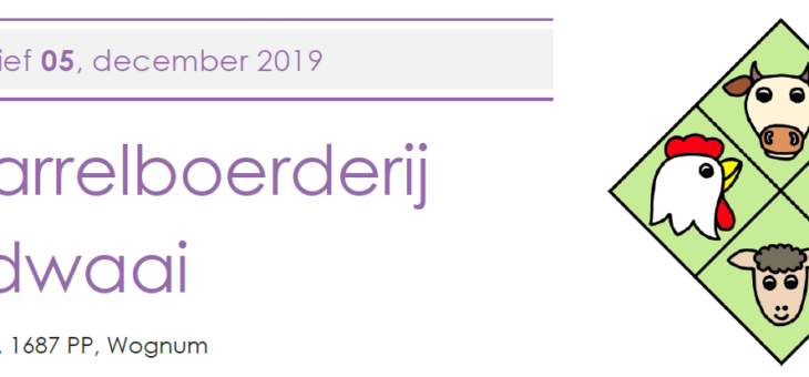 Nieuwsbrief december 2019